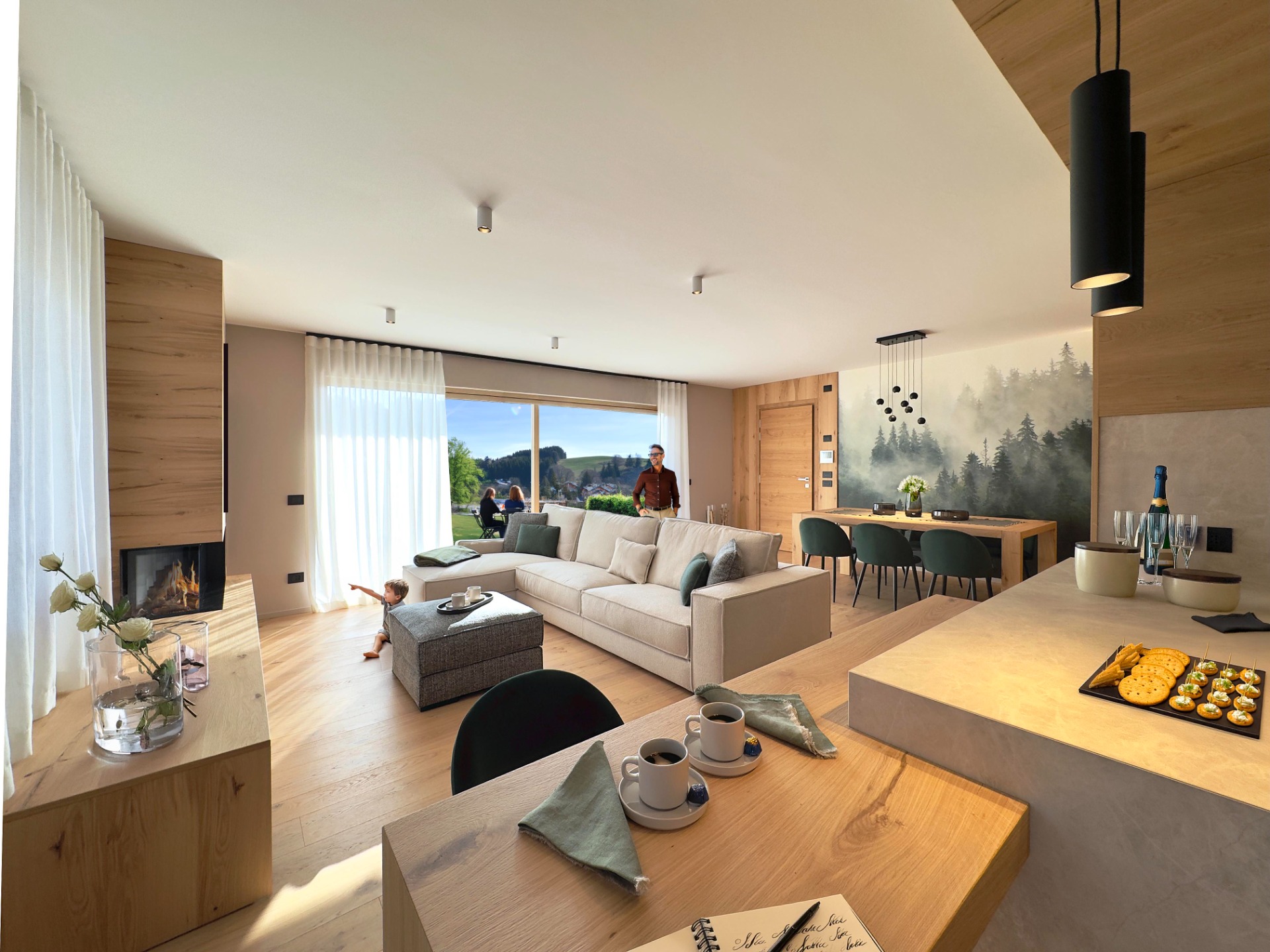 Il living dalle dimensioni straordinarie