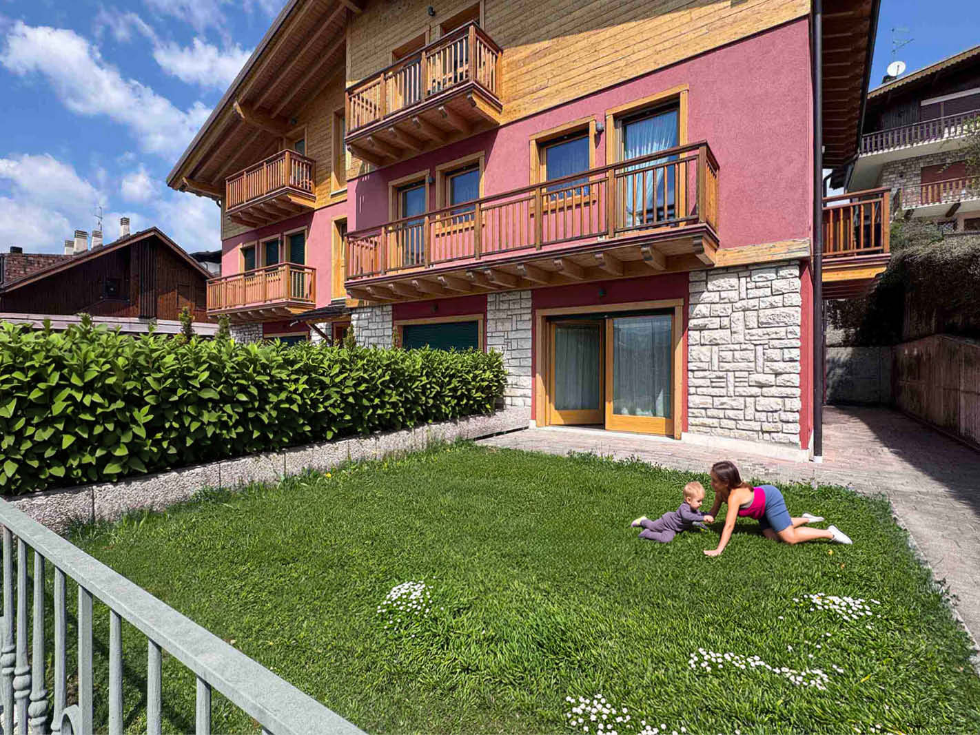 Giardino privato ad uso esclusivo dell'appartamento a pochi passi dal centro di Asiago